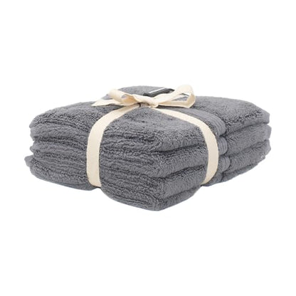 Mosobam Turkish Washcloths, 8 Pack, 13 x 13 in, 700 GSM, Charcoal Gray | 8 washcloth face towels, 13 x 13 in, 700 GSM, 50% viscose made from bamboo and 50% Aegean Turkish cotton, plush and absorbent - color: Charcoal, size: Washcloths, Set of 8