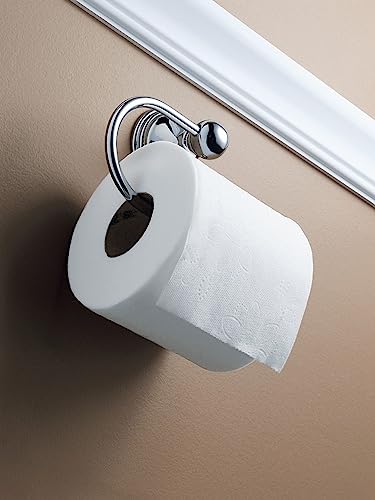 Moen Preston Single Post Toilet Paper Holder, Wall Mounted with Hardware, European Open Arm Design, Chrome, DN8408CH 2-3/8 x 6-1/2 Inch (Pack of 3) - color: Chrome, size: 2-3/8 x 6-1/2 Inch (Pack of 3)