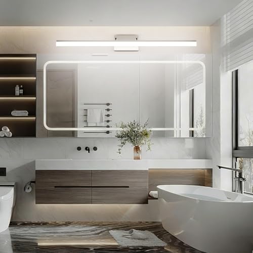 Aipsun 40 inch Modern Brushed Nickel Vanity Light Adjustable LED Bathroom Light Fixtures Over Mirror Rotatable Vanity Lighting 5500K - color: Brushed Nickel, size: 40 in