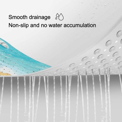 LNOND Summer Beach Bathtub Mat Non Slip, 40 X 16 Inch Tub Mat for Bathroom, Cute Sand Beach Bath Tub Shower Mat with Drain Holes and Suction Cups - color: Cute Sand Beach Bathtub Mat