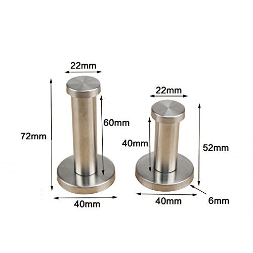 Stainless Steel Wall Mount Single Coat Hook Heavy Duty Towel Hook for Living Room,Bathroom Robe Hook with Screws(4PCS) - color: Small