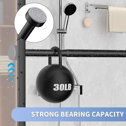 Black Shower Curtain Rod 34-96 Inches(2.8-8ft) Never Rust Adjustable Shower Rod Spring Tension Non Slip No Drilling Shower Rods for Bathroom Garland Window - color: Matte Black, size: 34”-96“