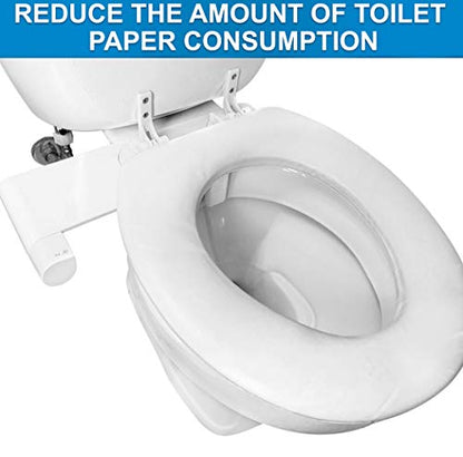 Slim Bidet Toilet Seat Attachment kit, W/Adjustable Pressure Control, Retractable Self Cleaning Nozzle, Accessories included Teflon tape & wrench