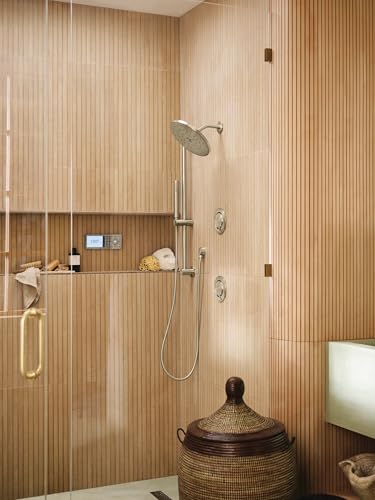 Moen Terra Beige Smart Shower 4-Outlet Digital Shower System Controller for Thermostatic Shower Valve, TS3304TB - color: Terra Beige, size: 4-Outlet, style: 4-Outlet
