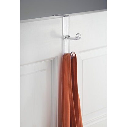 InterDesign Over Door Organizer Hook for Coats, Hats, Robes, Clothes or Towels – Double Hook, Clear, Pack of 3
