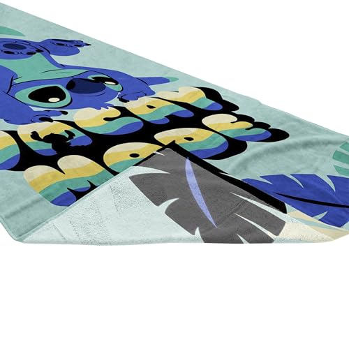 Jay Franco Disney Lilo & Stitch Kids Bath Pool Beach Towel - Super Soft & Absorbent 100% Cotton Towel, Measures 28 x 58 - color: Teal - Lilo & Stitch