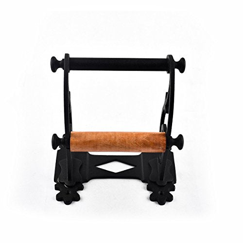 Renovators Supply Manufacturing Toilet Paper Holder Stand Wall Mount 6.5 in.Black Aluminum Toilet Paper Roll Holder with Mounting Hardware - color: Victorian Black