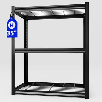 Heavy Duty 3-Shelf Utility Storage Rack, Total 2000 lbs Load Adjustable Garage Organizer Shelves, Multipurpose Industrial Storage Unit for Closet, Pantry, Kitchen & Warehouse 24" W×16" D - size: 24Wx16Dx35H