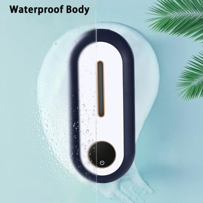 Automatic Soap Dispenser, Smart Foam Soap Dispenser with Temperature Display & Long-Last Battery, 450ML Large Capacity, 3 Modes for Kitchen Sink and Bathroom, Wall-Mounted Hand Soap Dispenser (Blue) - color: Blue
