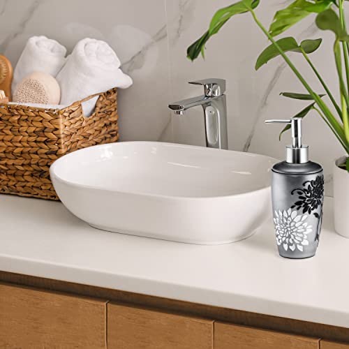 Zahari Home Erica Stylish Soap Dispenser Set - Modern Print Design for Kitchen and Bathroom - Lotion Pump, Dish Soap, Hand Sanitizer, Hand Soap - Cute and Practical - color: Erica