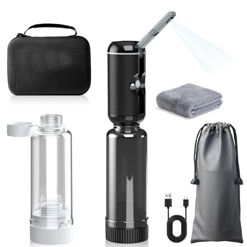 Portable Bidet for Travel,Rechargeable Waterproof Sprayer,Black-storage Set | Portable Rechargeable Travel Bidet Sprayer Fits Various Water Bottles, Waterproof High Pressure Handheld for Personal Hygiene - color: Black-storage Set