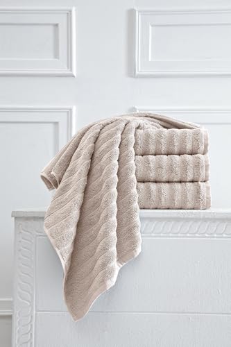 Classic Turkish Towels CTT Premium 4 Pack Bath Towels Set, Made with 100% Turkish Cotton, Spa & Hotel, Quick Drying Towels, Absorbent & Comfy | 27"x54" (Almond Beige) - color: Almond Beige, size: 4-Piece Bath Towel Set