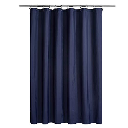 N&Y HOME Ultimate Waterproof Fabric Shower Curtain or Liner Navy, 72x72 | TPU Lining Waterproof, Machine Washable, Use for Bath Tub/Stall, Home and Hotel - color: Navy, size: 72"W x 72"L (Pack of 1)