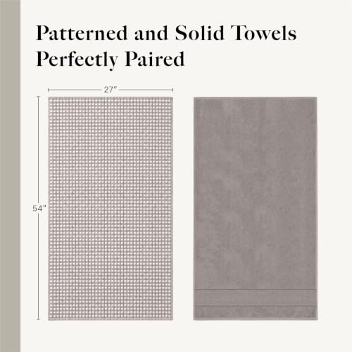 Modern Threads 6 Piece Cotton Bath Towel Set – Ultra Soft 600 GSM Towels – Bathroom Set with Hand Towels and Washcloths – Waffle (Classic Taupe) - color: Classic Taupe, style: Waffle