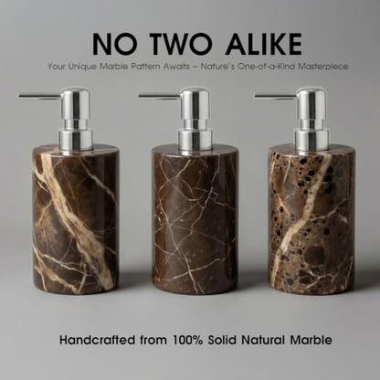 Marble Soap Dispenser, Hand Soap Dispenser for Bathroom Kitchen Countertop - Lotion and Liquid Soap Dispenser (1, Coffee) - color: Coffee