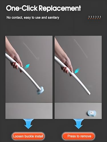 56 Count Disposable Toilet Bowl Wand Refills, Wall-Mounted | Compatible KIRIKIT Brush B0CJPSZT9Y, Built-in cleaner, click-discard, stick-on, no-wash sinks/tiles - color: 56 Wand Refills