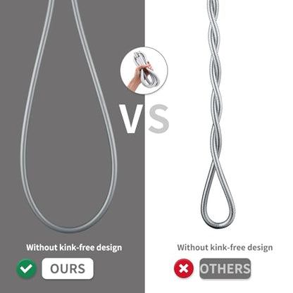 48 Inches Shower Bidet Hose Replacement Silver | Rv Shower Hose Showerhead Hose For Faucet, Showerhead, Sprayer, Bidet, Pet Cleaning,4 ft Hand Held Shower Hoses Replacement - color: Silver, size: 48 In