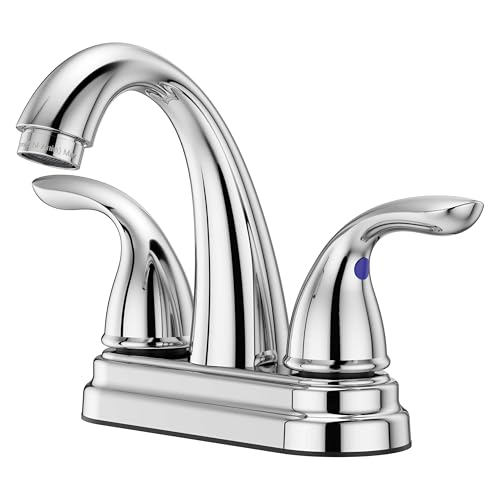 Pfister LG1487000 Pfirst Series 2-Handle 4" Centerset Bathroom Touch on Faucets, 1 Pack, Polished Chrome - color: Polished Chrome