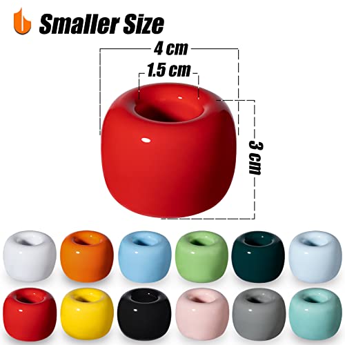 Urbanstrive Sleek Mini Ceramics Toothbrush Holder Stand for Bathroom Vanity Countertops (Red 1-Pack) - color: Red 1-pack