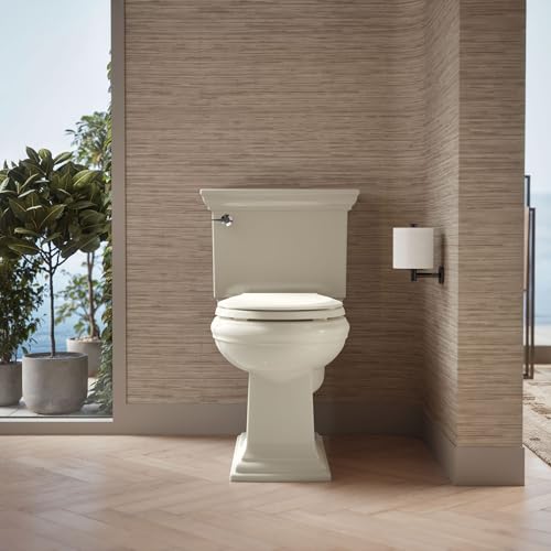 KOHLER 4639-RL-96 Cachet ReadyLatch Round Toilet Seat Soft Close, Biscuit - color: Biscuit, size: Round