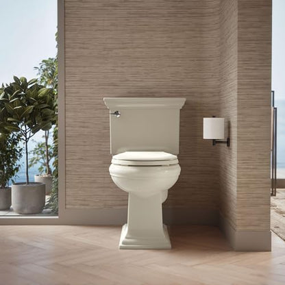 KOHLER 4639-RL-96 Cachet ReadyLatch Round Toilet Seat Soft Close, Biscuit - color: Biscuit, size: Round