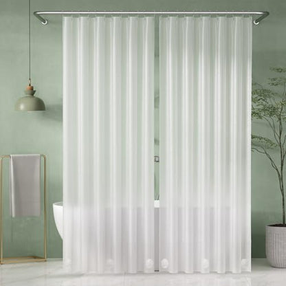 AmazerBath Shower Curtain Liner 2 Pack, 72 x 96 Inches Extra Long PEVA Plastic Shower Liner with Heavy Duty Stones and 12 Rustproof Metal Grommet, Lightweight Waterproof Shower Curtain - Frosted - color: Frosted, size: 72"W x 96"L (Pack of 2)