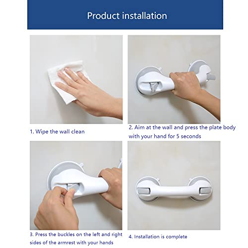 Bath and Shower Handle-Super Grip Double Lock Safety Suction Cup