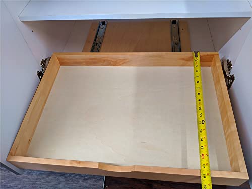 26'' Under Sink Organizers Storage Dovetail Drawer Rollout Drawer Wood Tray Kitchen Organizer Cabinet Slide Out Shelve Pull-Out Shelf Organization Assembled w/Sliders (26'' Width/one Drawer) - size: 26'' W x 18''D