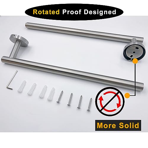 Brushed Nickel Bath Towel Bar Single Bars Towel Rack Rod Classic Wall Mounted SUS304 Stainless Steel Bathroom Towel Holder Toilet Kitchen Towel Shelf Single Layer,33 inches - color: Brushed Nickel, size: 33inch