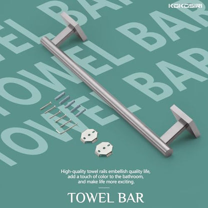 KOKOSIRI Towel Holder 16 Inch Bathroom Hand Towel Bar for Bath Kitchen Toilet Brushed Nickel Stainless Steel B4005BR-L16 - color: Brushed Nickel, size: 16-Inch