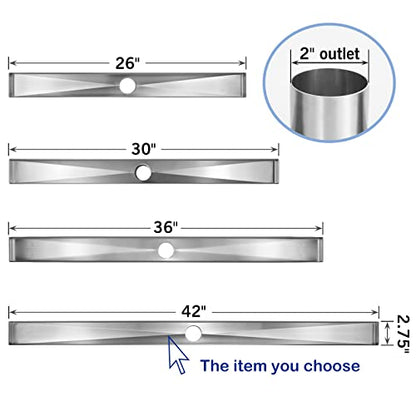 Linear Shower Drain, 304 Stainless Steel Floor Drain 42" | with Tiled Insert Grate & Hair Strainer, Bathroom 2-in-1 Tiled in Drain, CUPC Certified - color: Brushed, size: 42''