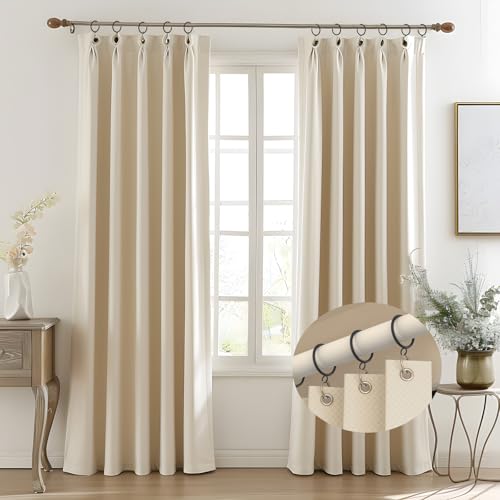 42 PCS Curtain Rings, 1.5 inch Metal Curtain Drape Sliding Eyelet Rings-Hanging Rings for Curtains and Rods, Fits Up to 1 1/4-Inch Rod, Black(Clips Not Included) - color: Black