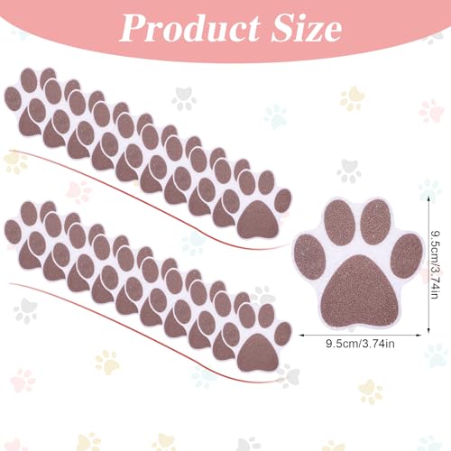 WY LIGHTING LEVEL 20pcs Safety Shower Treads Non-Slip Bathtub Stickers | Adhesive Appliques with Premium Scraper, Bathroom Tubs Shower Treads, Anti Slip Paw Floor Decals, for Bathtub, Pools, Boats