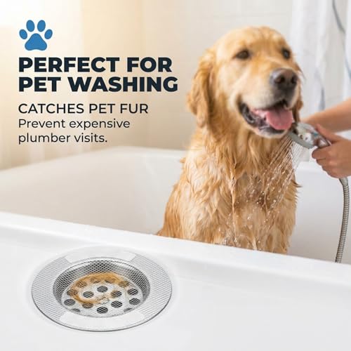 50 Pack Square Disposable Shower Drain Hair Catcher Stickers | Waterproof, For Bathroom Floor, Sink & Bathtub, Easy-Peel, Clog Prevention & Hygiene - size: 50 Square Mesh