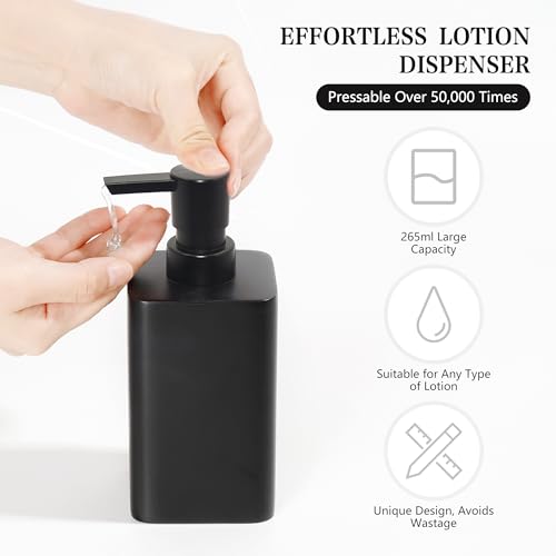 Bathroom Accessories Set, 4 Piece Toothbrush Holder Set, Matte Black | Bathroom Accessory Set with Soap Dispenser, Toothbrush Holder, Tumbler, Vanity Tray, Bathroom Sink Set for Modern Home Decor - style: Matte Black