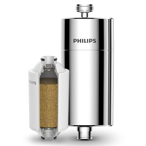 PHILIPS Shower Filter, Reduces Chlorine & Heavy Metals, AWP1775CH/37 | Shower Water Filter with NSF-Certified KDF, 3-Stage Filtration for Healthier Skin & Hair, High Pressure, Easy Installation - color: Chrome, size: Shower Filter Set