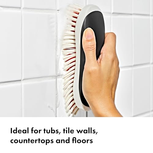 OXO Good Grips Grout Brush & Heavy Duty Scrub Brush Combo Set; Tough, Durable bristles Cut Through Grime and soap scum; Ideal for tubs, Tile Walls, countertops and Floors - style: Grout and Heavy Duty Scrub Brush Set