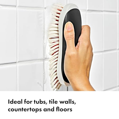 OXO Good Grips Grout Brush & Heavy Duty Scrub Brush Combo Set; Tough, Durable bristles Cut Through Grime and soap scum; Ideal for tubs, Tile Walls, countertops and Floors - style: Grout and Heavy Duty Scrub Brush Set