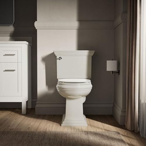 KOHLER K-4775-47 Brevia Round Toilet Seat with Quick-Release Hinges And Quick-Attach Hardware For Easy Clean, Almond - color: Almond, size: Round