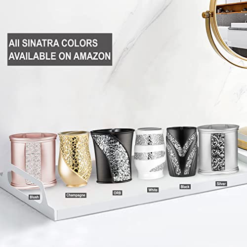 Zahari Home Sinatra Bath Tooth Brush Holder Modern Tooth Brush and Toothpaste Holder, Silver - color: Silver, size: 4.25" x 3" x 3" Tooth Brush Holder