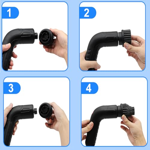 Electric Spin Scrubber Brush Heads Set for NOLYTH Power Spin Scrubber, 6 Pack Replaceable Brush Heads for Cleaning Corners Grout Stain on Stove, Sinks, Tubs, Tiles, Bathroom, Kitchen etc | Power Spin Scrubber, 6 Pack Brush Heads for Cleaning Corners Grout