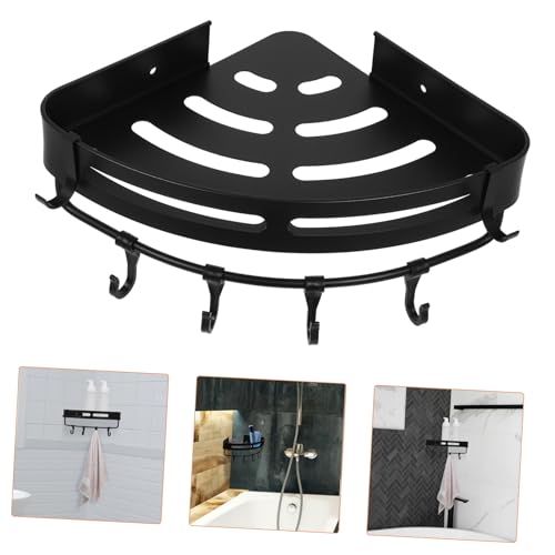 Zerodeko Corner Shower Shelf Wall-Mounted Triangle Storage Basket Waterproof Bathroom Organizer for Toiletries Sturdy Plastic Space-Saving Design for Small Bathrooms