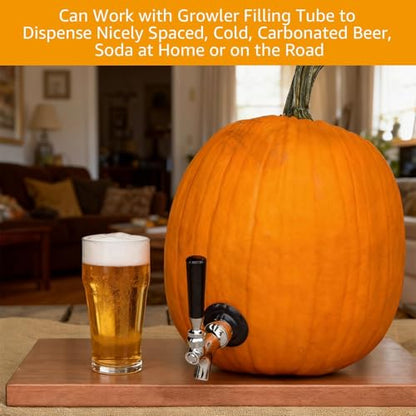 MRbrew 4-1/8" Beer Faucet Shank, Stainless Steel Beer Tap Shank 1/4'' Barb | Fits Refrigerator/Freezer Walls Cabinet Kegerator Beer Towers Jockey Box Panels Homebrew & Bar Draft Beer Dispenser - size: 4-1/8" Shank