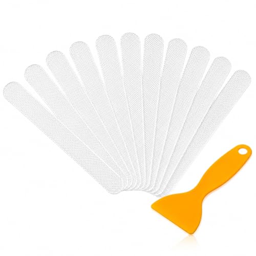 12/24 Pcs Anti-Slip Shower Strips, PEVA Bathtub Treads, Clear, 24 Pieces | 12/24 Pcs Anti-Slip Shower Strips. With Scraper, Stairs. For practical routines at home, work, school, travel, storage. - color: Transparent-straight Line 12