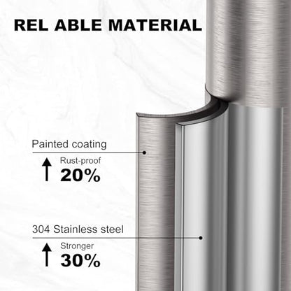 Toilet Paper Holder Free Standing, 25” H Stainless Steel Nickel Toilet Paper Stand, Weighted Base Floor Tissue Roll Holder for Bathroom,Toilet Roll Stand - color: Nickel