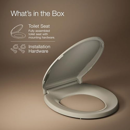KOHLER 4639-RL-G9 Cachet ReadyLatch Round Toilet Seat Soft Close, Sandbar - color: Sandbar, size: Round