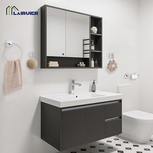 Towel Ring Set 4 Piece Bathroom Hardware Set Includes Towel Ring 2 Towel Hooks and Toilet Paper Holder Stainless Steel Wall Mounted (Polished Chrome) - color: Polished Chrome, size: Set D