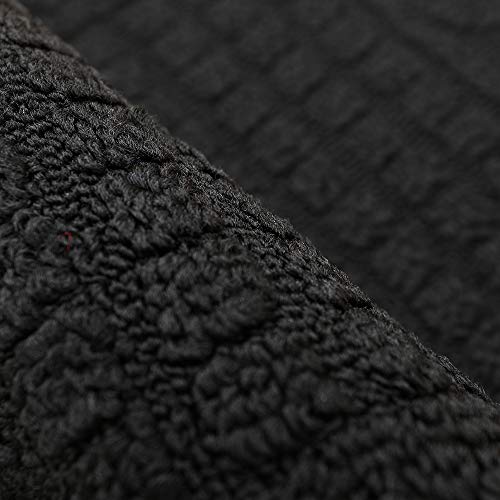 COSYHOMER 39x20 Half Round Kitchen Rug,Non Slip Washable Mat,Black 1PC | Polypropylene tufted textile,small half circle rug,kitchen sink mat,Kitchen floor mat - color: Black, size: 1'8" x 3'3" (Semicircular)