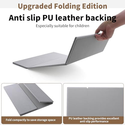 Foldable Stone Dish Drying Mat for Kitchen Counter, Diatomaceous Earth Drying Mat with Non-Slip Backing, Heat Resistant Multifunctional Mat for Kitchen & Bathroom, Instant water absorption-(24"×16") - color: Light Gray1