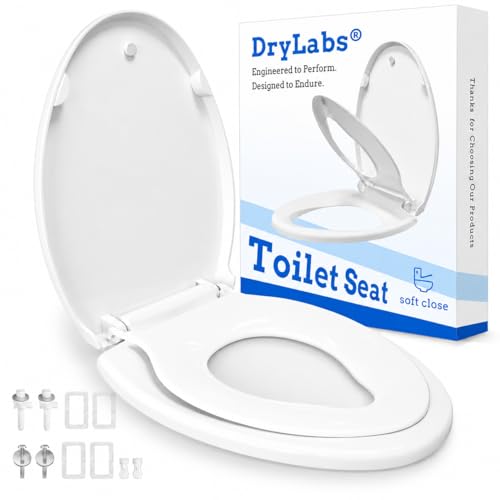 Elongated Toilet Seat with Built-In Toddler Seat 18.5" - Soft Close for Child & Adult, Potty Training Seat, Durable PP Toilet Seat, Easy Installation & Removal, Fits Most Toilet Bowls - size: Elongated Standard 18.5"